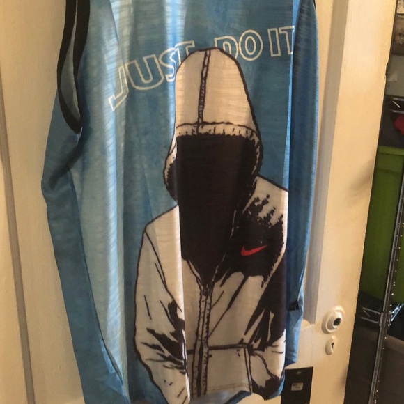 nike just do it Tank Top Size XXL With Refective Olympic Jacket Printed On Front - Picture 1 of 10
